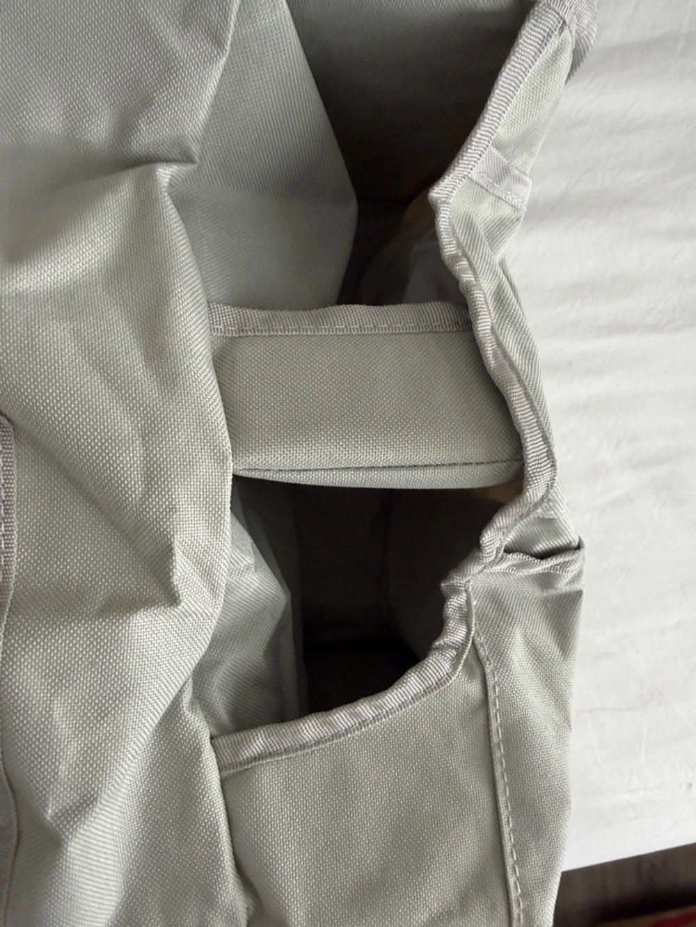 Gray crib Organizer hanging diaper caddy for baby